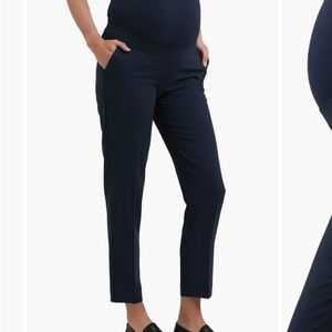 Navy Alexa Crop Maternity Pants